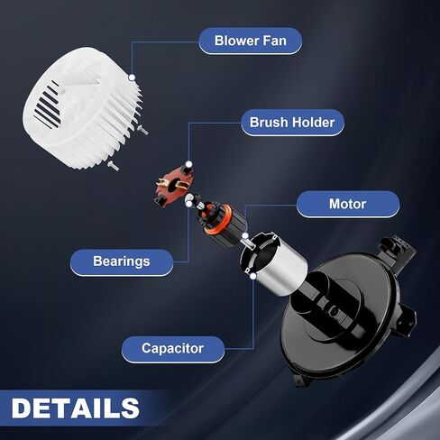 محرك منفاخ خلفي من PartsFlow مع قفص مروحة لـ 1997-2013 Ford E-150/E-250/E-350 Super Duty/E-350 Econoline/E-150 Club Wagon/E-350 Club Wagon/E-150 Econoline Club Wagon/Econoline Super Duty 700220 in Kuwait