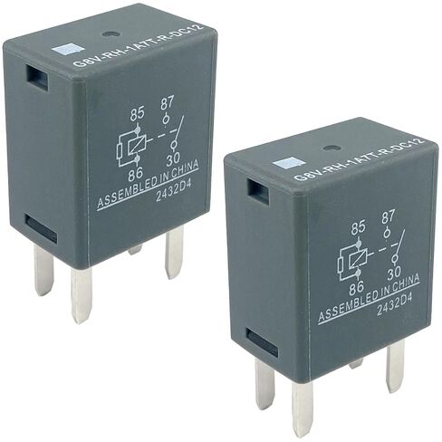 G8V-RH-1A7T-R-DC12 Relay (2-Pack) 12V 30A 4-Pin Automotive Relay, Compatible with Multi-Vehicle Electrical Systems for Fuel Pump, Starter, Wiper & AC Control in Kuwait