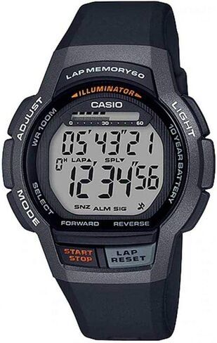 Casio WS-1000H-1A Lap Memory Digital Mens Boys Watch WS-1000 100M WR Original in Saudi Arabia