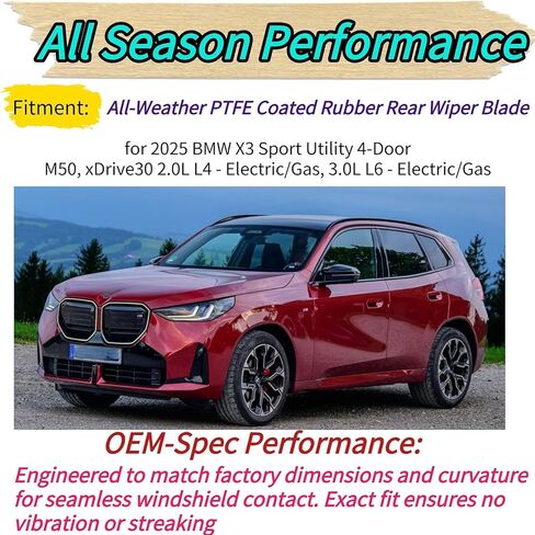 شفرة الممسحة الخلفية لسيارة BMW X3 M50 xDrive30 Sport Utility 4 أبواب | شفرة ممسحة الزجاج الأمامي الخلفية البديلة من OEM in Saudi Arabia