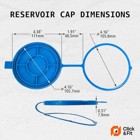 Click&Fit Windshield Washer Fluid Reservoir Cap compatible with Mercedes C- E- S- Class from 1993 to 2013 W124 W202 W210 W220 W221 C208 - Car Water Tank Bottle Cap A 1248690272, dia 4.16in Blue in Saudi Arabia