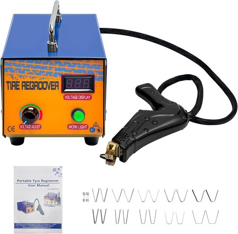 110V Professional Tire Groover, Rubber Tire Engraving Machine with 20 Blades, Grooving Tool for Anti-Skid Tread Pattern for Enhanced Traction or Old Tire Retreading in Kuwait
