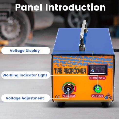 110V Professional Tire Groover, Rubber Tire Engraving Machine with 20 Blades, Grooving Tool for Anti-Skid Tread Pattern for Enhanced Traction or Old Tire Retreading in Kuwait