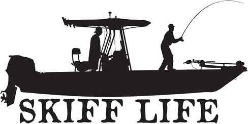 قميص Skiff Life T-Top Boat Fishing - تصميم وحدة التحكم المركزية، قمصان طويلة الأكمام لصيد الأسماك للرجال in Kuwait