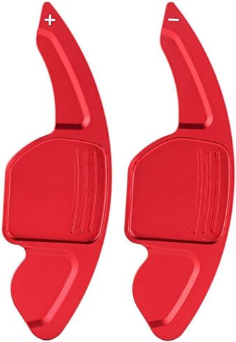 KIMISS 2pcs Aluminum Alloy Car Steering Wheel Shift Paddle Blade Shifter Extension for A3/A4L 2013-2016, for A5 2012-2016, etc Bright Red Color Accessories in Kuwait