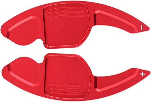 KIMISS 2pcs Aluminum Alloy Car Steering Wheel Shift Paddle Blade Shifter Extension for A3/A4L 2013-2016, for A5 2012-2016, etc Bright Red Color Accessories in Kuwait