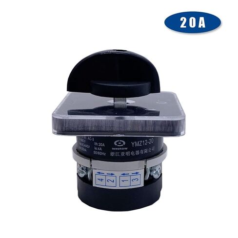 20A قطع الطاقة الكهربائية على قبالة الفضة الاتصال العالمي مقبض المعزل تغيير الروتاري كام التبديل YMZ12-20/1 in Kuwait