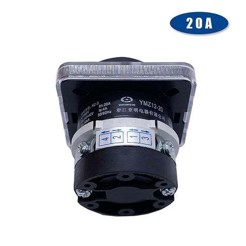 20A قطع الطاقة الكهربائية على قبالة الفضة الاتصال العالمي مقبض المعزل تغيير الروتاري كام التبديل YMZ12-20/1 in Kuwait