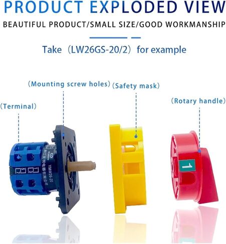 3 موقف إعادة تعيين كام التبديل 690 فولت 63A 6 البولنديين قفل التحول مفاتيح دوارة YMW26GS LW26-63/6GS in Kuwait