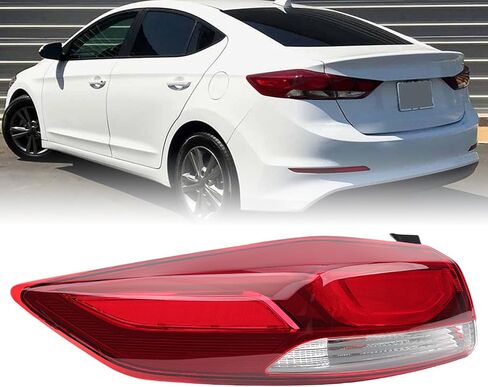 Left Outer Halogen Tail Light Assembly W/Bulb For Hyundai Elantra Sedan 2017-2018 Rear Brake Stop Lamp Driver Side 92401F3000 HY2804140 in Saudi Arabia