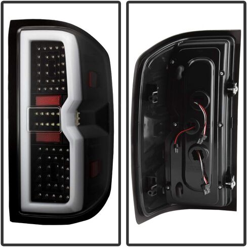 ACANII - لـ [Non-LED Model] 2014-2018 Chevy Silverado 1500 2500 أسود ثلاثي الأبعاد LED أضواء الفرامل الخلفية يسار + يمين in Saudi Arabia