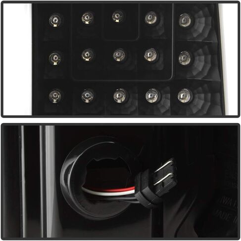 ACANII - لـ [Non-LED Model] 2014-2018 Chevy Silverado 1500 2500 أسود ثلاثي الأبعاد LED أضواء الفرامل الخلفية يسار + يمين in Saudi Arabia
