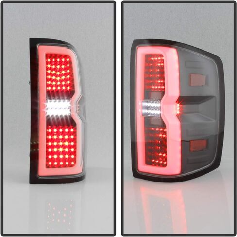 ACANII - لـ [Non-LED Model] 2014-2018 Chevy Silverado 1500 2500 أسود ثلاثي الأبعاد LED أضواء الفرامل الخلفية يسار + يمين in Saudi Arabia
