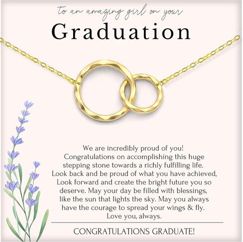 HOPE LOVE SHINE Graduation necklace gift, College graduation gift for her, High school graduation gift for her, Best friend graduation gift in Kuwait