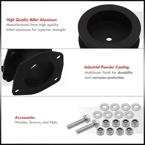 AJP Distributors Upgrade 3" Front 2" Rear Suspension Off-Roading Complete Leveling Lift Kit Block Spacers Black Compatible/Replacement For Commander XK 2006 2007 2008 2009 2010 06 07 08 09 10 in Saudi Arabia