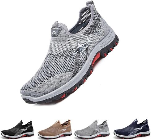 Jar-V Cooling Comfort Sneaker, Slip-on Breathable Mesh Soft-Soled Men's Orthopedic Shoes,Summer Casual Walking Shoes in Saudi Arabia