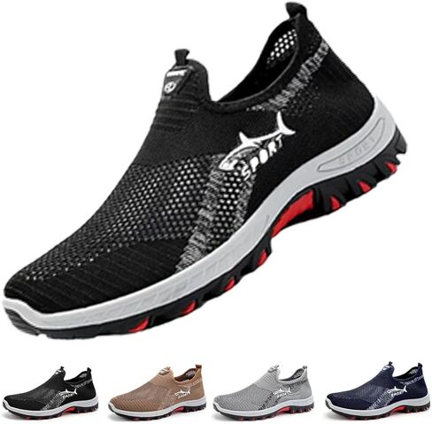 Jar-V Cooling Comfort Sneaker, Slip-on Breathable Mesh Soft-Soled Men's Orthopedic Shoes,Summer Casual Walking Shoes in Saudi Arabia