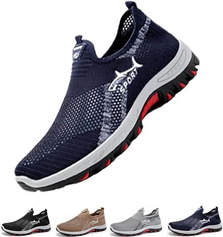 Jar-V Cooling Comfort Sneaker, Slip-on Breathable Mesh Soft-Soled Men's Orthopedic Shoes,Summer Casual Walking Shoes in Saudi Arabia