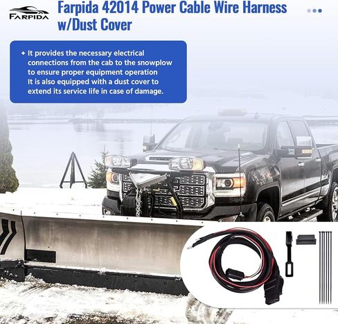 42014 4 Pin Battery Cable Truck Side Wiring Harness fit for Fisher Western Snowex V-Blade Straight Blade and Expandable Plows 42014 Truck Side Battery Cable Wiring Harness in Kuwait