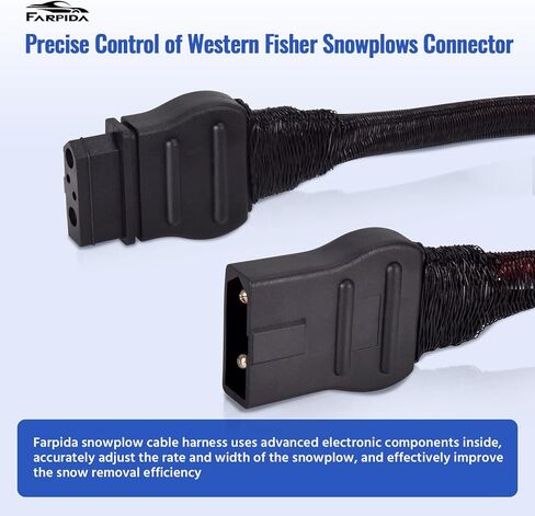 42014 4 Pin Battery Cable Truck Side Wiring Harness fit for Fisher Western Snowex V-Blade Straight Blade and Expandable Plows 42014 Truck Side Battery Cable Wiring Harness in Kuwait