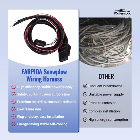 42014 4 Pin Battery Cable Truck Side Wiring Harness fit for Fisher Western Snowex V-Blade Straight Blade and Expandable Plows 42014 Truck Side Battery Cable Wiring Harness in Kuwait