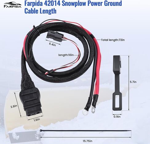 42014 4 Pin Battery Cable Truck Side Wiring Harness fit for Fisher Western Snowex V-Blade Straight Blade and Expandable Plows 42014 Truck Side Battery Cable Wiring Harness in Kuwait