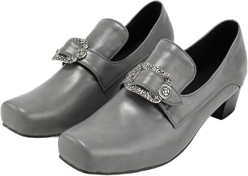 أحذية المحكمة النبيلة للرجال من القرن الثامن عشر، أحذية رجالية رسمية من عصر النهضة في القرون الوسطى، أحذية جلدية رسمية على الطراز الفيكتوري مع إبزيم مزخرف in Kuwait