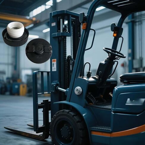 Forklift fuel tank cap 23320-23600-71, diesel tank cap 233202360071 compatible with Toyota Mitsubishi Komatsu forklift fuel tank cap accessories (black) in Kuwait