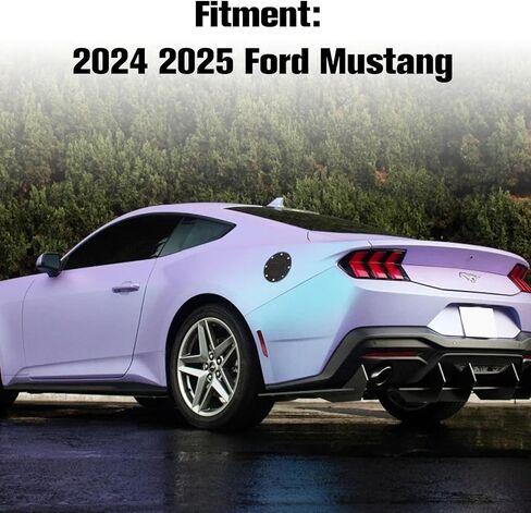 Gas Tank Cap Cover for Mustang 2024+, Fuel Filler Door Cover Trim for Ford Mustang 2024 2025 Exterior Accessories Matte Black, ABS Plastic in Saudi Arabia