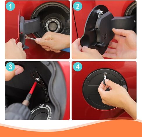 JeCar Matte Black Locking Gas Cap Exterior Cover for Ford F150 2015-2020 in Saudi Arabia