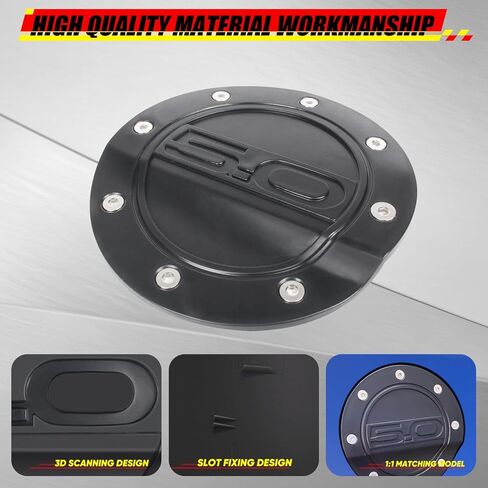 غطاء غطاء خزان الغاز متوافق مع Ford Mustang GT 2015-2020، غطاء باب حشو الوقود غطاء خزان الوقود لملحقات الديكور الخارجي Ford Mustang GT 2015-2020 (أسود) in Saudi Arabia