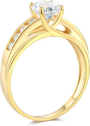 14k Yellow Gold SOLID Wedding Engagement Ring - Size 7 in Kuwait