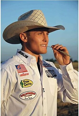 Co 5050 Sand Patchwork 4 1/4in Brim Open Crown Straw Cowboy Hat Natural 73/8 in Kuwait