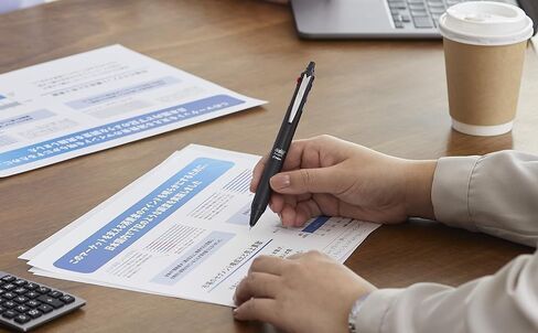 PILOT Tri-Color Ballpoint Pen FriXion Synergy 3 0.4mm Navy Erasable Ballpoint Pen LTFS314NV in Kuwait