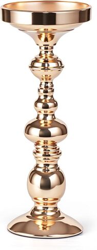 Pillar Candle Holder,Metal Candlestick Holders,Gold Candlesticks for Wedding Theme Party Table Centerpiece Decor Dining Room Birthday Holiday (Candlestick 6216- Small) in Saudi Arabia