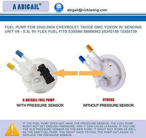 Electric Fuel Pump Replacement for Compatible with Chevy Tahoe GMC Yukon 2002 2003 2004 V8-5.3L (ONLY for FLEX fuel type) E3559M in Saudi Arabia