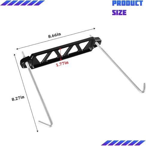 Car Battery Hold Down Bracket, Aluminum Alloy 5-Hole Battery Tie Down Holder with Stainless Steel J Bolt, Triangular Automotive Hold Lock Tray Accessories, Universal for SUV RV Sedan (Black) in Saudi Arabia