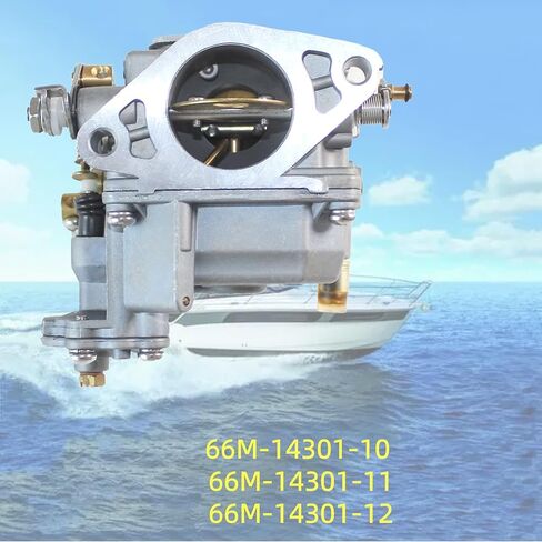 Boat Carburetor Assy Fit for Yamaha 4-Stroke 15hp F15 Outboard Motor Replaces 66M-14301-12-00 66M-14301-10 66M-14301-11, Electric Start in Kuwait