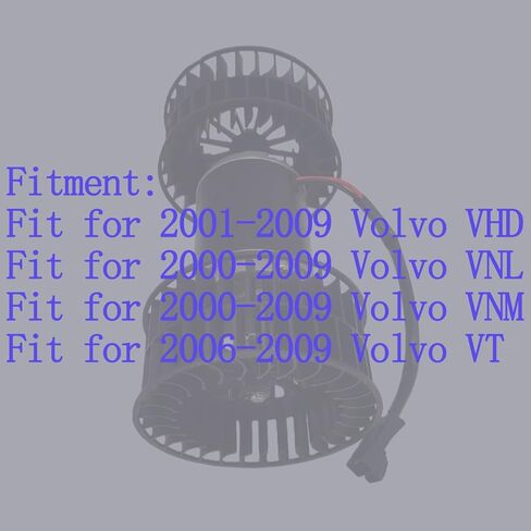 Heater Blower Motor with Fan Cage & 2 Pack Cabin Air Filters Fit for Volvo VHD VNL VNM VT Replace 2809841034 3946686 in Saudi Arabia