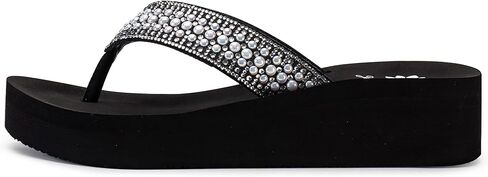 Yellow Box Women's Ramsey Flatform Sandal, Round Toe, 1.75 Inch Heel, 1 Inch Platform, Comfortable Flip-Flop in Saudi Arabia