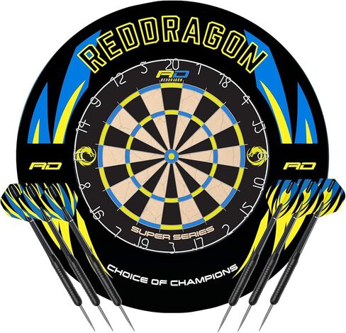Red Dragon Professional Dartboard Sets - Tournament Standard Quality and Durable Surround with 2X Sets Steel Tip Darts in Kuwait