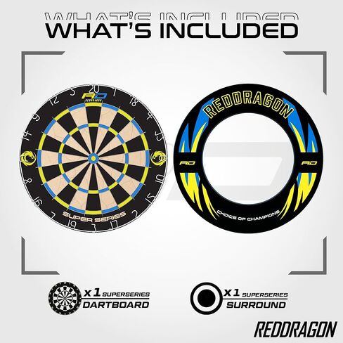 Red Dragon Professional Dartboard Sets - Tournament Standard Quality and Durable Surround with 2X Sets Steel Tip Darts in Kuwait