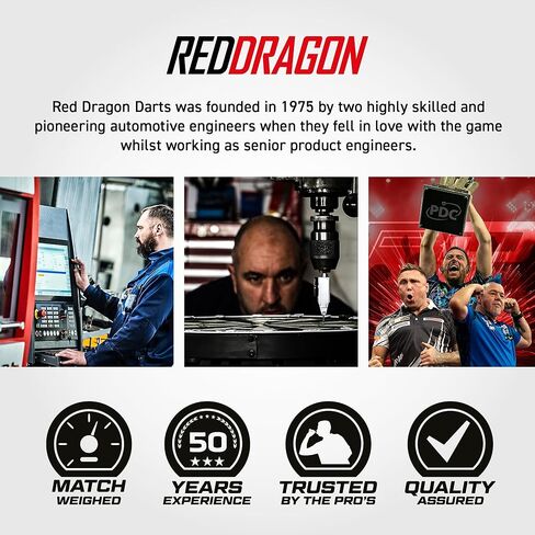 Red Dragon Professional Dartboard Sets - Tournament Standard Quality and Durable Surround with 2X Sets Steel Tip Darts in Kuwait