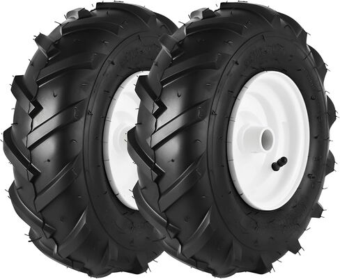 AR-PRO (2-Pack) 13x5.00-6 Tire and Wheel Assembly, 4-Ply Pneumatic Tiller Tires, 3/4" Bore & 3-1/8" Centered Hub, Compatible with Craftsman & Troy-Bilt Tiller, Garden Tractor, Trailer & Trenchers in Saudi Arabia