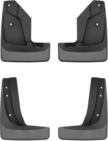 WeatherTech Custom No Drill Splash Guard MudFlaps for Mazda CX-90، CX-90 PHEV، CX-70 - المجموعة الأمامية والخلفية (110209-120209)، أسود in Saudi Arabia