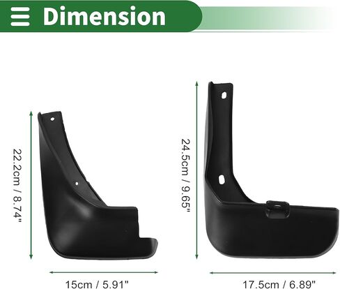 Motoforti Mud Flaps Splash Guards Mud Guards for Hyundai Accent 2011-2017 W/Mount Accessories in Saudi Arabia