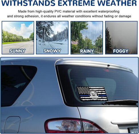 4PCS Thin Blue Line Sticker Code 4,American Flag Thin Blue Line Car Decal,Waterproof Vinyl Police Support Bumper Stickers,Reflective Support Law Enforcement Decal for Car Window Laptop in Kuwait