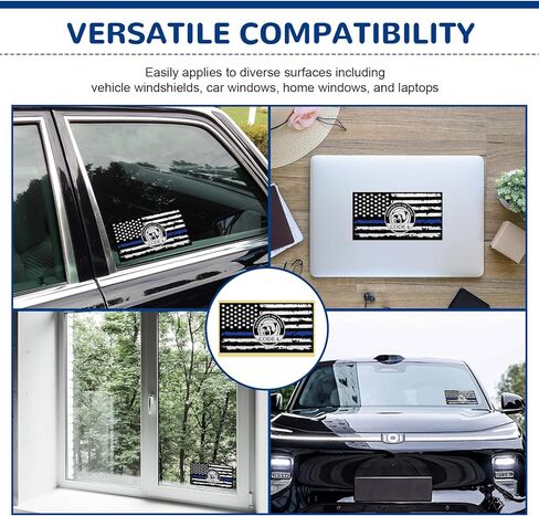 4PCS Thin Blue Line Sticker Code 4,American Flag Thin Blue Line Car Decal,Waterproof Vinyl Police Support Bumper Stickers,Reflective Support Law Enforcement Decal for Car Window Laptop in Kuwait