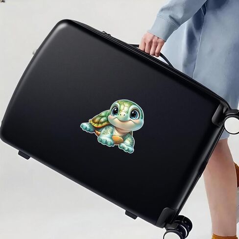 Cute Turtle Vinyl Car Window Decals – Waterproof Removable Bumper Sticker 2-Pack, Adorable Cartoon Design for Laptops, Vehicles, and Water Bottles#B044 in Kuwait