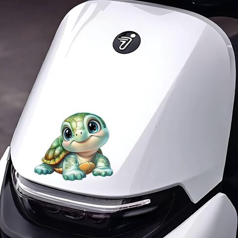 Cute Turtle Vinyl Car Window Decals – Waterproof Removable Bumper Sticker 2-Pack, Adorable Cartoon Design for Laptops, Vehicles, and Water Bottles#B044 in Kuwait